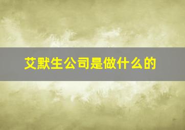 艾默生公司是做什么的