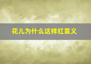 花儿为什么这样红意义