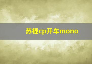 苏棍cp开车mono