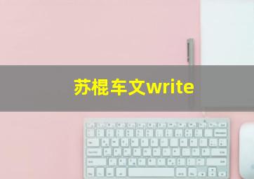 苏棍车文write