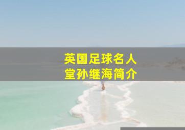 英国足球名人堂孙继海简介