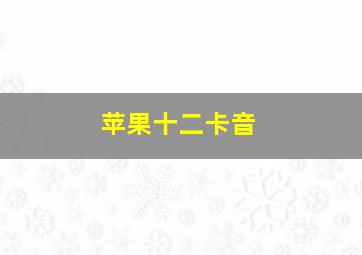 苹果十二卡音