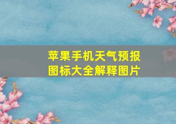 苹果手机天气预报图标大全解释图片