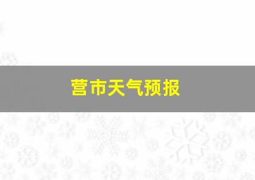 营市天气预报