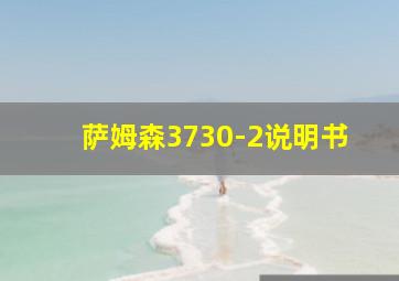 萨姆森3730-2说明书