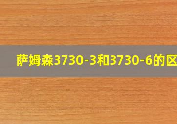 萨姆森3730-3和3730-6的区别