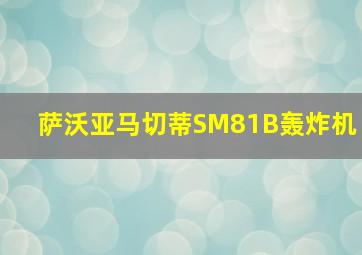 萨沃亚马切蒂SM81B轰炸机