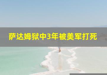 萨达姆狱中3年被美军打死