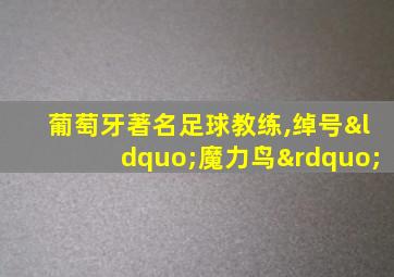 葡萄牙著名足球教练,绰号“魔力鸟”