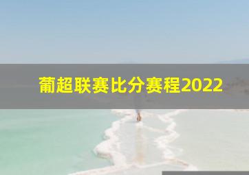 葡超联赛比分赛程2022