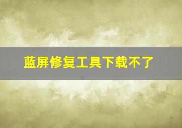 蓝屏修复工具下载不了