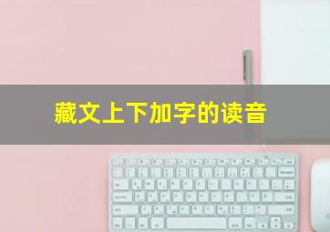 藏文上下加字的读音