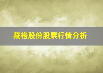 藏格股份股票行情分析