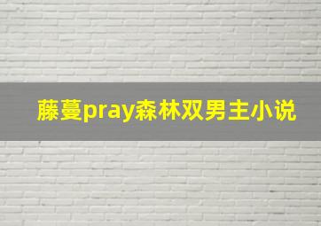 藤蔓pray森林双男主小说