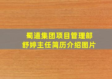 蜀道集团项目管理部舒婷主任简历介绍图片