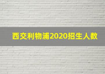 西交利物浦2020招生人数