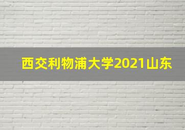 西交利物浦大学2021山东