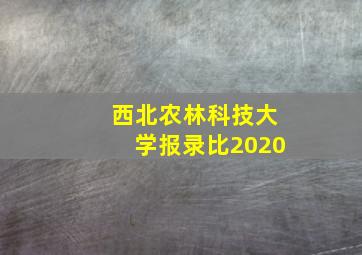 西北农林科技大学报录比2020