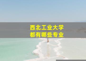 西北工业大学都有哪些专业