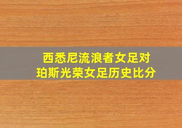 西悉尼流浪者女足对珀斯光荣女足历史比分