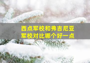 西点军校和弗吉尼亚军校对比哪个好一点