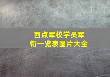 西点军校学员军衔一览表图片大全