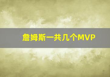 詹姆斯一共几个MVP