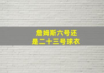 詹姆斯六号还是二十三号球衣