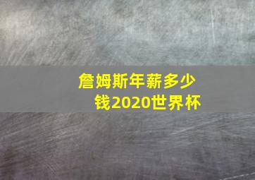 詹姆斯年薪多少钱2020世界杯