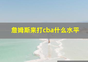 詹姆斯来打cba什么水平