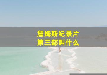 詹姆斯纪录片第三部叫什么