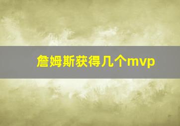 詹姆斯获得几个mvp