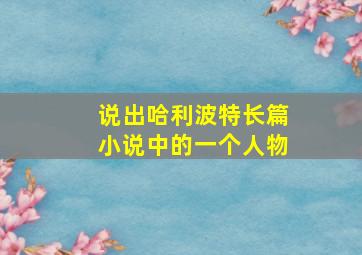 说出哈利波特长篇小说中的一个人物