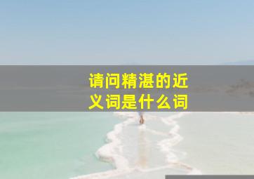 请问精湛的近义词是什么词