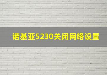 诺基亚5230关闭网络设置