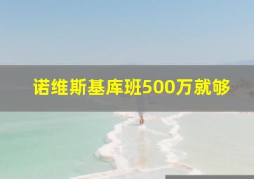 诺维斯基库班500万就够