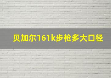 贝加尔161k步枪多大口径