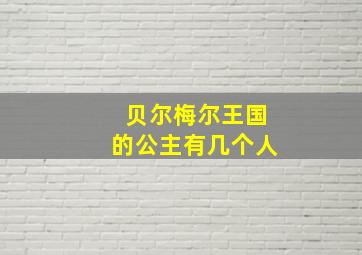 贝尔梅尔王国的公主有几个人