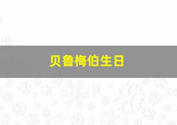 贝鲁梅伯生日