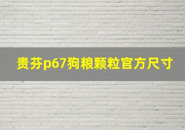 贵芬p67狗粮颗粒官方尺寸