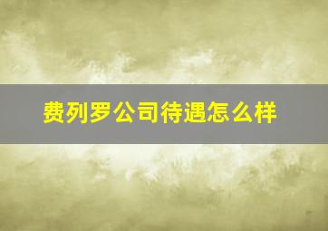 费列罗公司待遇怎么样