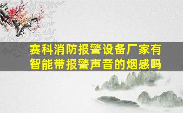 赛科消防报警设备厂家有智能带报警声音的烟感吗