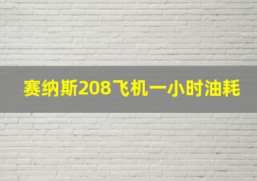 赛纳斯208飞机一小时油耗