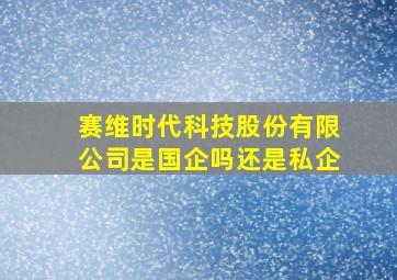 赛维时代科技股份有限公司是国企吗还是私企