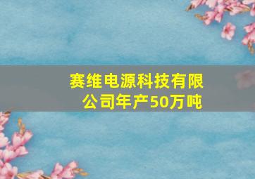 赛维电源科技有限公司年产50万吨