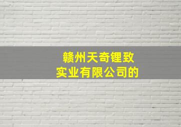 赣州天奇锂致实业有限公司的