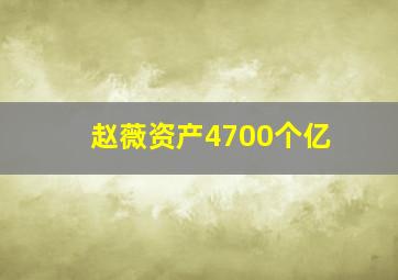 赵薇资产4700个亿