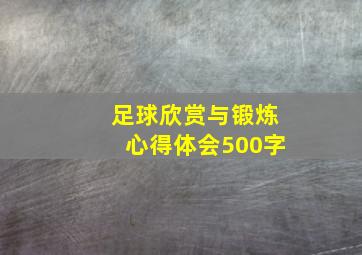 足球欣赏与锻炼心得体会500字