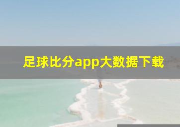 足球比分app大数据下载