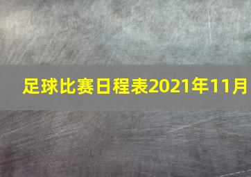 足球比赛日程表2021年11月